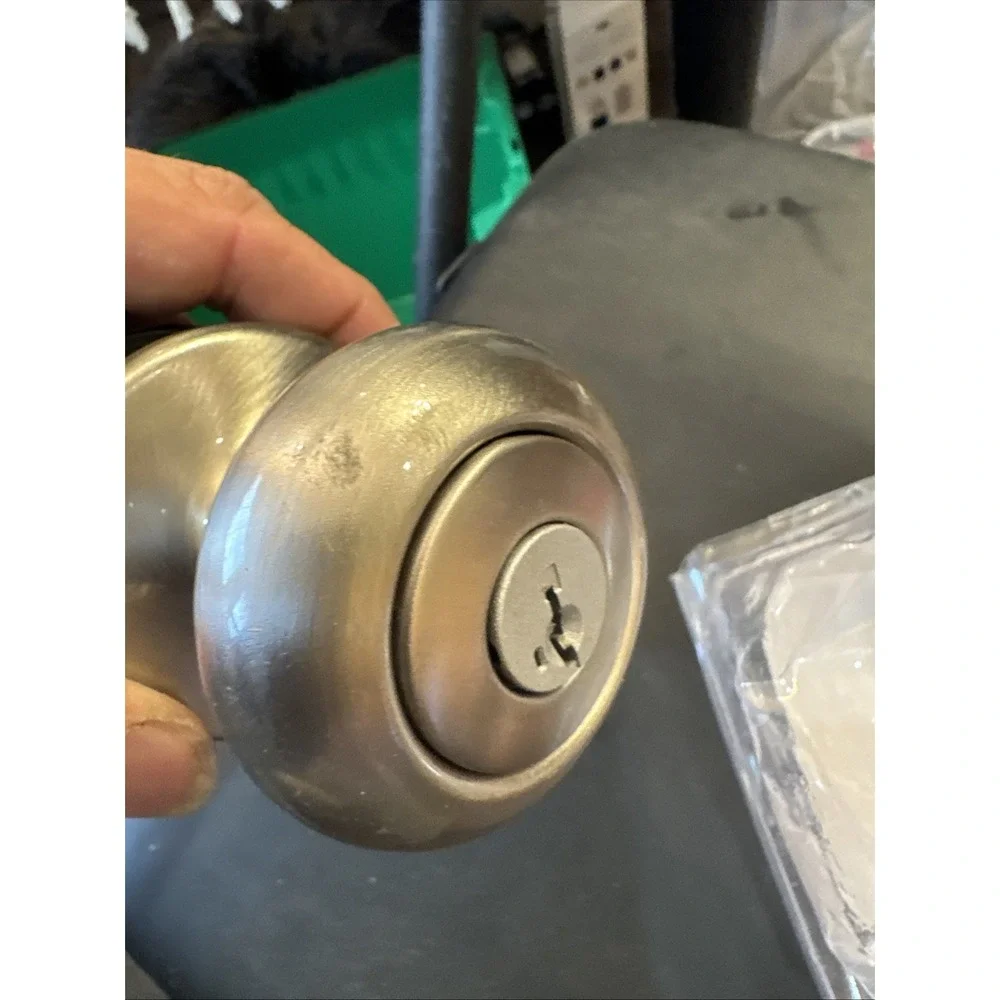 Kwikset Cove‎ Satin Nickel Keyed Entry Door 94002-954